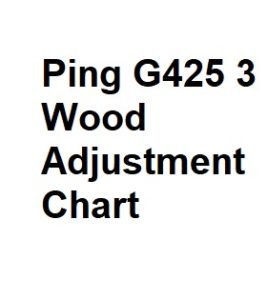 Ping G425 3 Wood Adjustment Chart