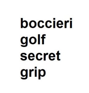 boccieri golf secret grip