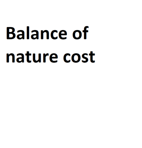 Balance of nature cost