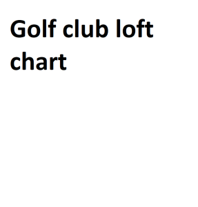 Golf club loft chart