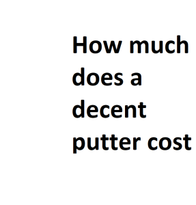 How much does a decent putter cost