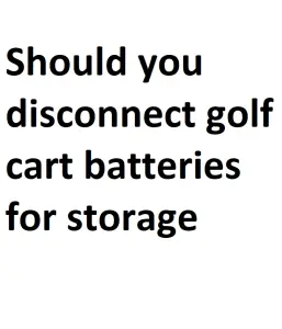 Should you disconnect golf cart batteries for storage