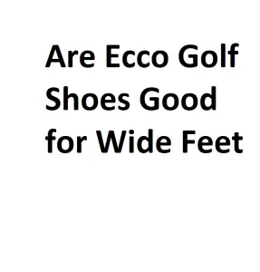 Are Ecco Golf Shoes Good for Wide Feet