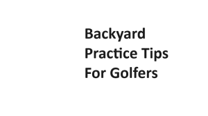 Backyard Practice Tips For Golfers