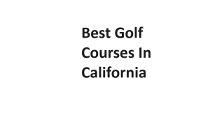 Best Golf Courses In California