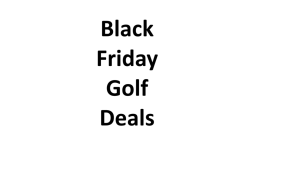 Black Friday Golf Deals