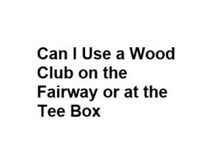 Can I Use a Wood Club on the Fairway or at the Tee Box