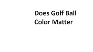 Does Golf Ball Color Matter