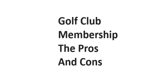 Golf Club Membership The Pros And Cons
