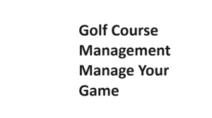 Golf Course Management Manage Your Game