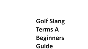 Golf Slang Terms A Beginners Guide