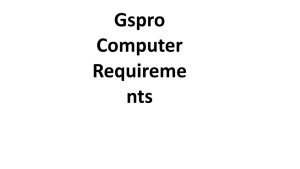 Gspro Computer Requirements