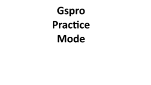Gspro Practice Mode