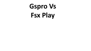 Gspro Vs Fsx Play