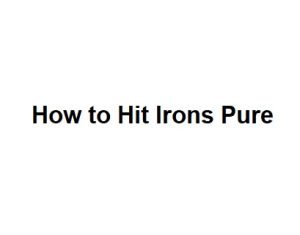 How to Hit Irons Pure