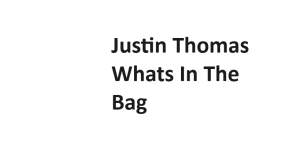 Justin Thomas Whats In The Bag