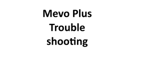 Mevo Plus Troubleshooting