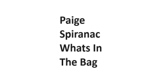 Paige Spiranac Whats In The Bag