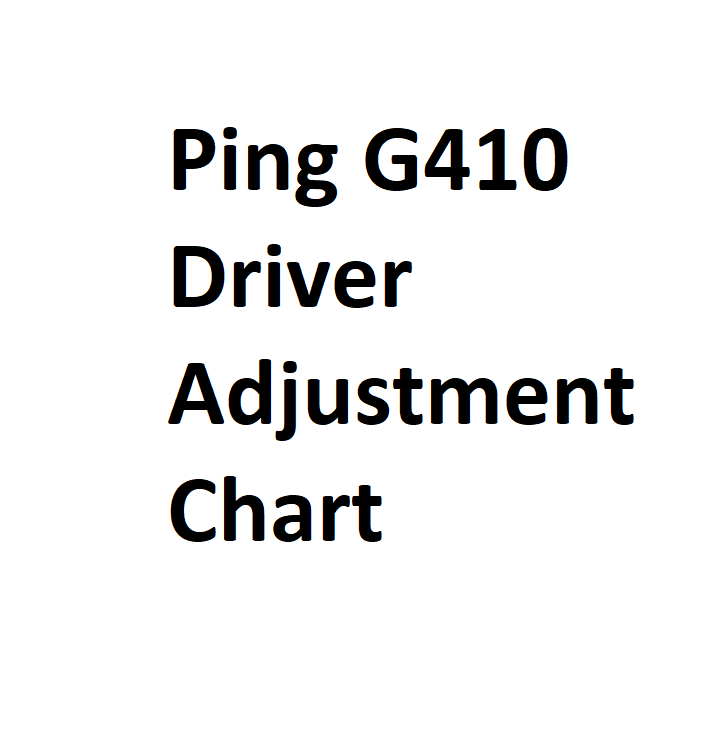 Ping G410 Driver Adjustment Chart Complete Information