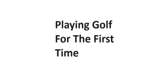 Playing Golf For The First Time