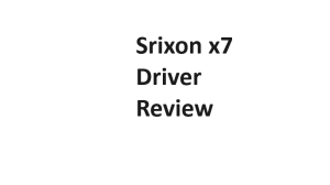 Srixon x7 Driver Review
