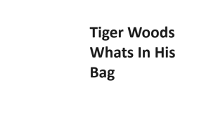 Tiger Woods Whats In His Bag