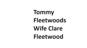 Tommy Fleetwoods Wife Clare Fleetwood