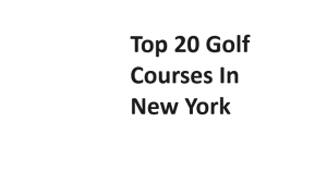 Top 20 Golf Courses In New York