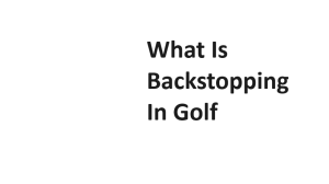 What Is Backstopping In Golf
