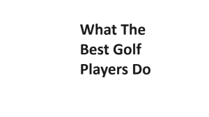 What The Best Golf Players Do