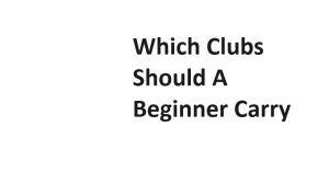 Which Clubs Should A Beginner Carry