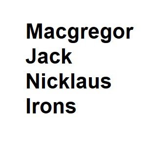 Macgregor Jack Nicklaus Irons