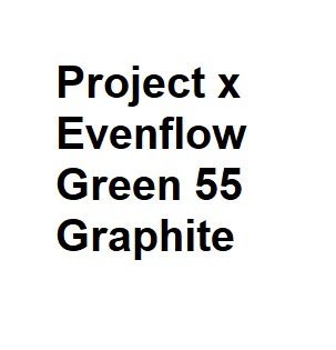 Project x Evenflow Green 55 Graphite