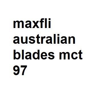 maxfli australian blades mct 97