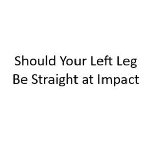 Conclusion: In conclusion, the idea that the left leg must be perfectly straight at impact in the golf swing is a myth. While stability and balance are crucial components of a successful golf swing, a slightly bent left leg at impact is both natural and beneficial. Golfers should focus on maintaining proper balance and weight transfer while allowing for the necessary flexibility in the left leg. Ultimately, the goal is to find a comfortable and repeatable position that maximizes power and accuracy in your golf swing.